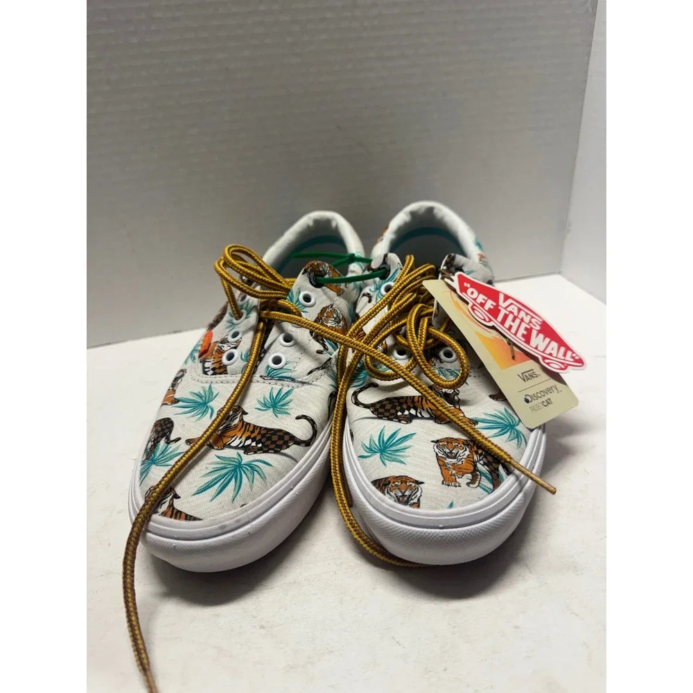 Vans Discovery Project CAT ComfyCush Era Tiger Print Sneakers Mens 8.5 Womens 10